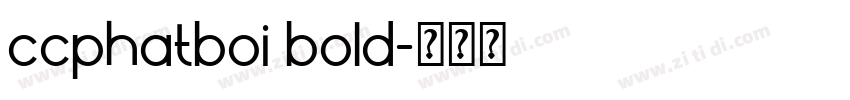 ccphatboi bold字体转换